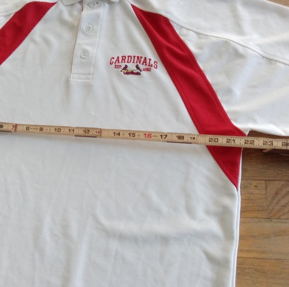 Vintage Y2K Lee Sport St Louis Cardinals Baseball Mens Large Collar Polo Shirt - Picture 3 of 8